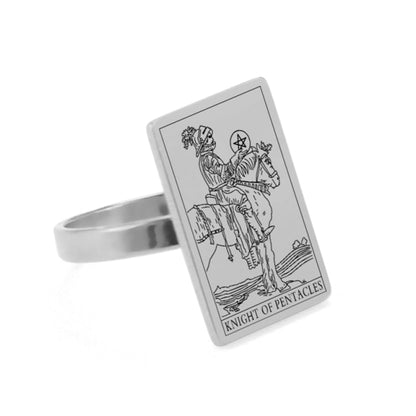 Silver Tarot Ring | Suit of Pentacles Rider-Waite-Smith Cards | Apollo Tarot