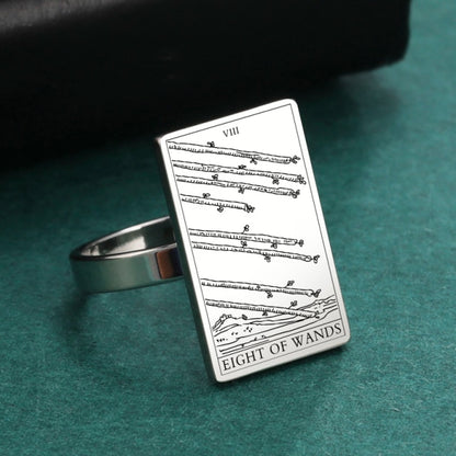 Silver Tarot Ring | Suit of Wands Rider-Waite-Smith Cards