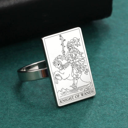 Silver Tarot Ring | Suit of Wands Rider-Waite-Smith Cards | Apollo Tarot