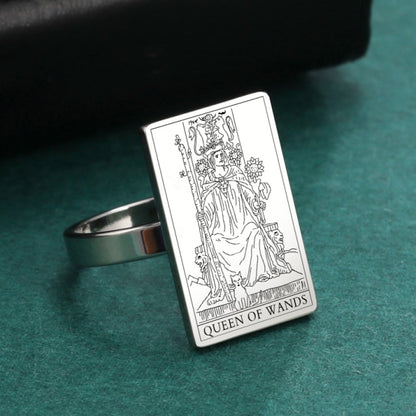 Silver Tarot Ring | Suit of Wands Rider-Waite-Smith Cards | Apollo Tarot