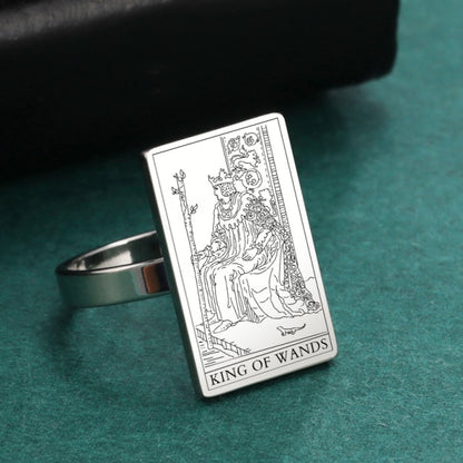 Silver Tarot Ring | Suit of Wands Rider-Waite-Smith Cards