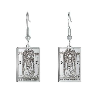 Classic Tarot Card Earrings | Major Arcana Silver or Gold Dangle Pendants | Apollo Tarot Shop