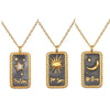 Charm Tarot Card Necklace | The Moon, The Star, The Sun Pendants | Vintage Amulet Jewelry | Apollo Tarot Shop