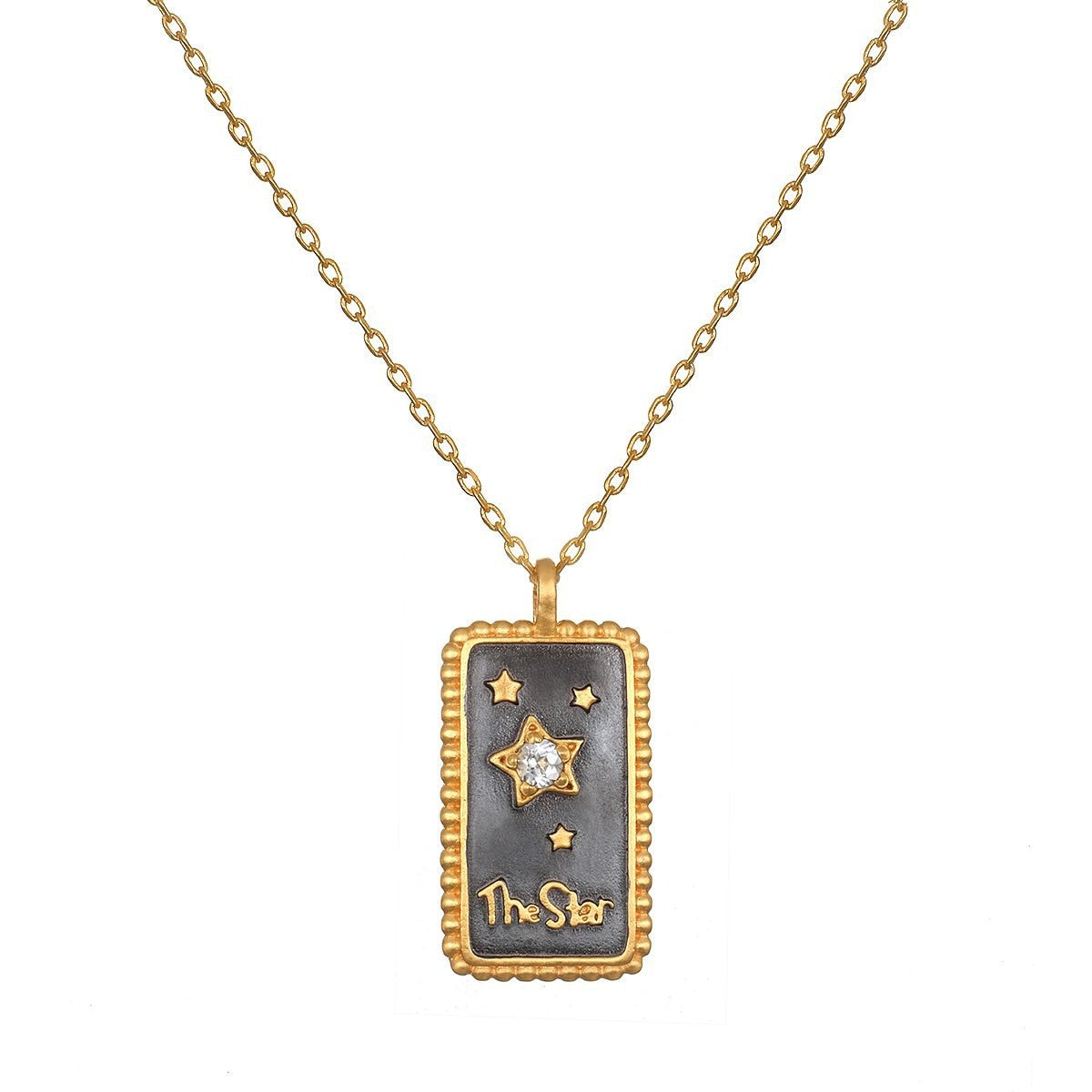 Charm Tarot Card Necklace | The Moon, The Star, The Sun Pendants | Vintage Amulet Jewelry | Apollo Tarot Shop