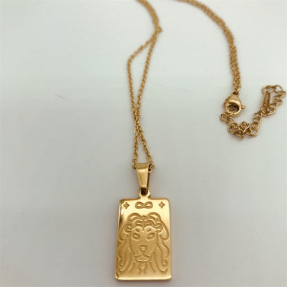 Tarot Card Pendant for Women | Gold Plated Stainless Steel Necklaces | Zodiac Jewelry Gifts | Apollo Tarot