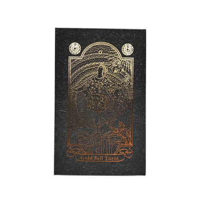 Gilded Universal Waite Tarot Deck, Black & Gold Lined Divination Cards, Gold Foil Neo Rider Black Golden Edition | Apollo Tarot