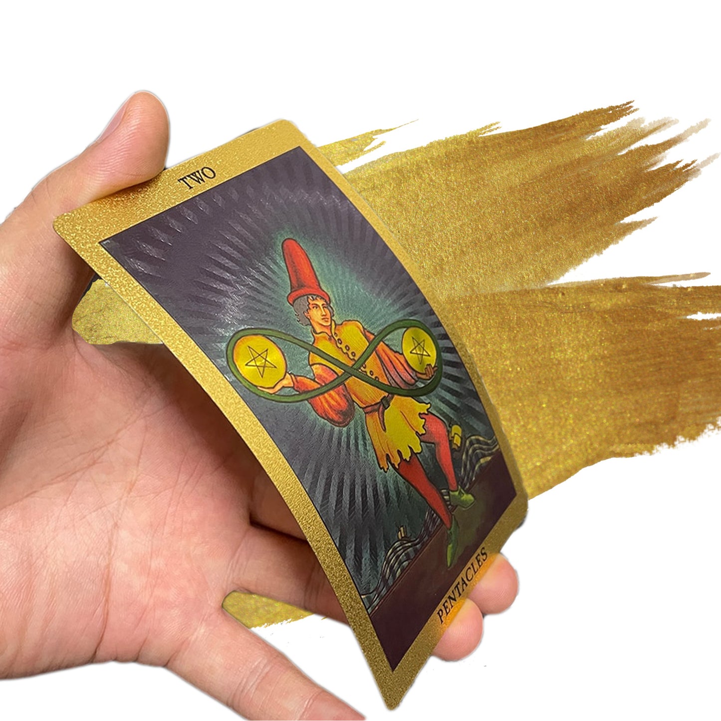 Gold Foil Tarot Cards Deck In Economic Tuck Box With Colored English Guidebook For Beginners | RWS-Inspired Premium Plastic Card Divination Gift Set | Apollo Tarot Shop