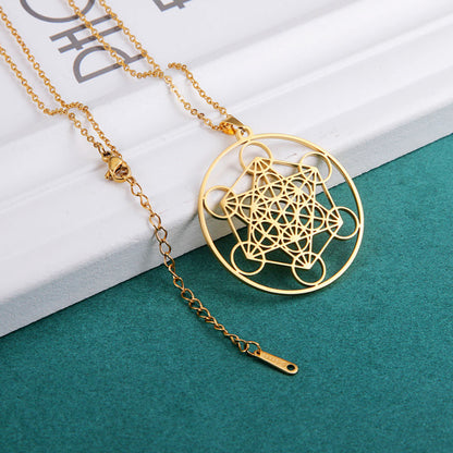 Archangel Metatron Sigil Necklace | Sacred Geometry Angel Seal Pendant | Solomon Spiritual Jewelry | Apollo Tarot Shop