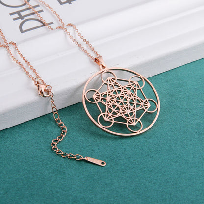 Archangel Metatron Sigil Necklace | Sacred Geometry Angel Seal Pendant | Solomon Spiritual Jewelry | Apollo Tarot Shop