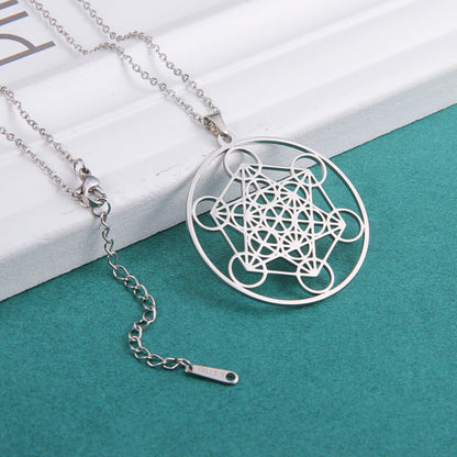 Archangel Metatron Sigil Necklace | Sacred Geometry Angel Seal Pendant | Solomon Spiritual Jewelry | Apollo Tarot Shop