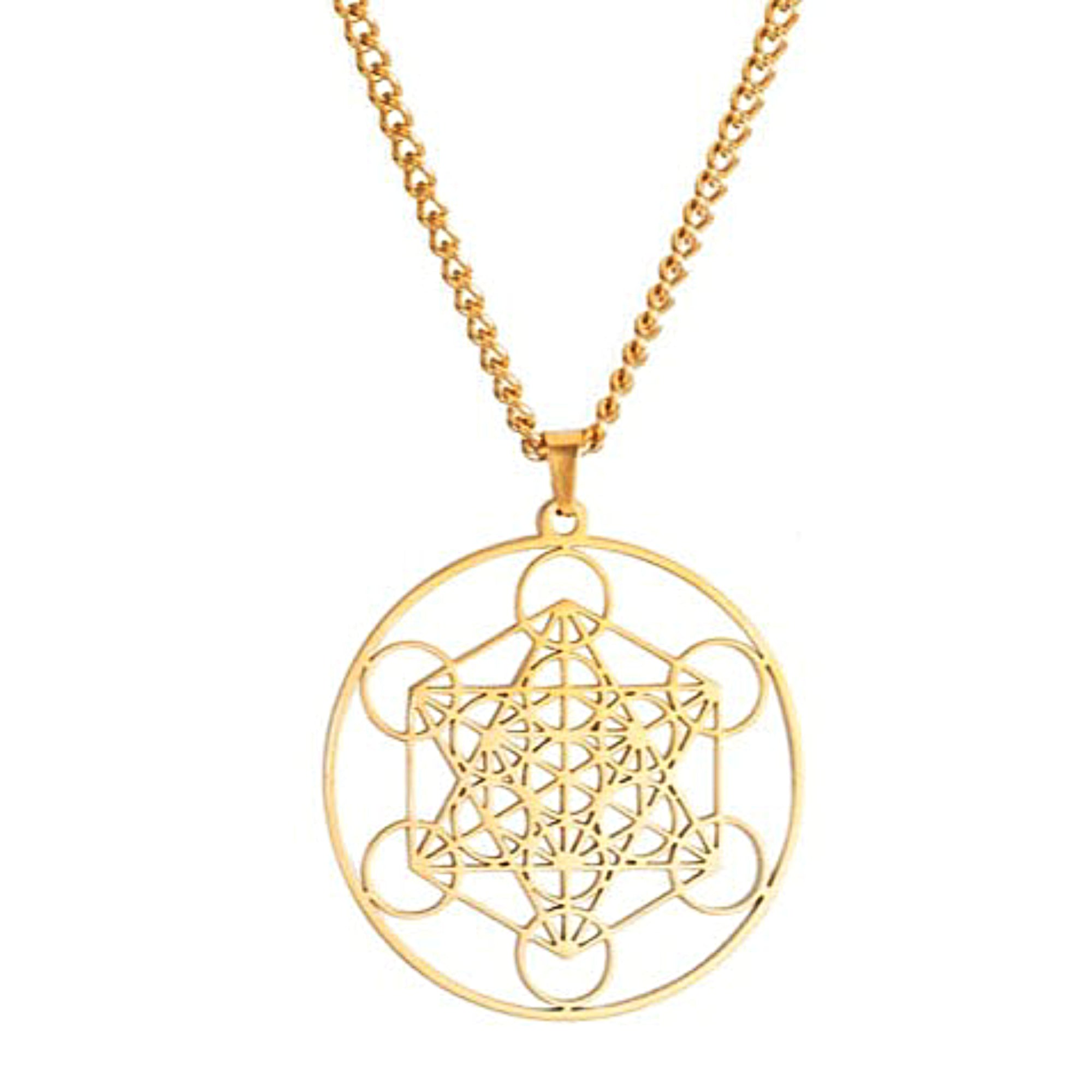 Archangel Metatron Sigil Necklace | Sacred Geometry Angel Seal Pendant | Solomon Spiritual Jewelry | Apollo Tarot Shop