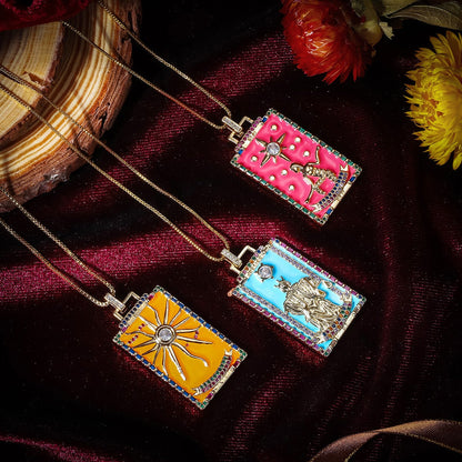 Enamel Tarot Cards Necklace | Apollo Tarot