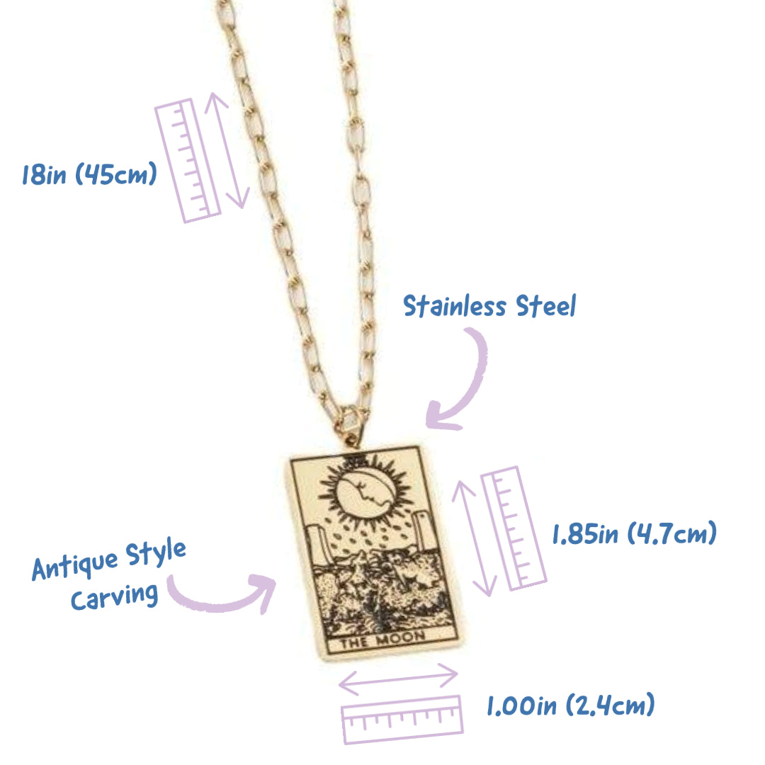 Sun Star Moon Necklaces | Tarot Card Charm Pendant | Statement Jewelry