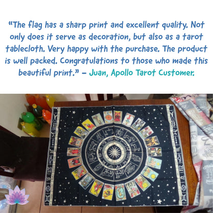 Tarot Card Tapestry | Astrology Chart & Major Arcana Wall Hanging | Apollo Tarot