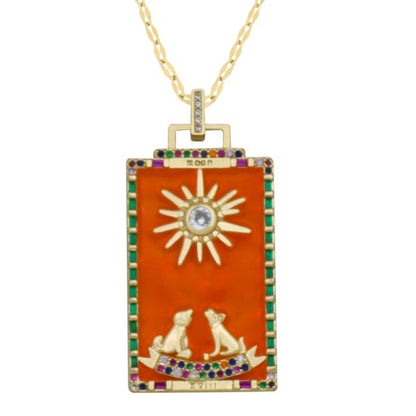 Tarot Necklace | Enamel Major Arcana Card Pendant | Apollo Tarot