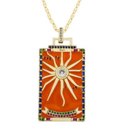 Tarot Necklace | Enamel Major Arcana Card Pendant | Apollo Tarot