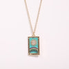 Load image into Gallery viewer, Vintage Tarot Necklace for Women | The Sun, The Moon, The Star Cards | Enamel Zircon Pendants | Apollo Tarot