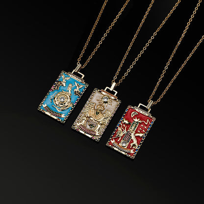 Enamel Tarot Cards Necklace | Apollo Tarot