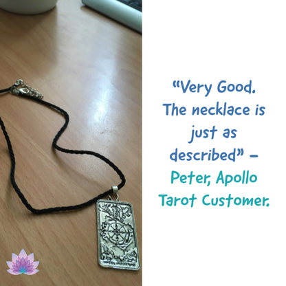 Tarot Card Necklace | Wheel Of Fortune Pendant | Men's Necklace