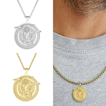 Zeus Necklace | Greek Mythology Jewelry for Ancient Deity Worship | Pagan Spiritual Pendant Of Jupiter Roman God Mens Necklace | Apollo Tarot Shop