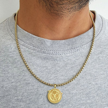 Zeus Necklace | Greek Mythology Jewelry for Ancient Deity Worship | Pagan Spiritual Pendant Of Jupiter Roman God Mens Necklace | Apollo Tarot Shop